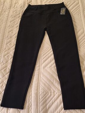 W by Worth Black Straight-Leg Pull-On Pants